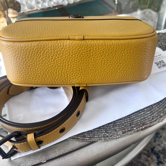 Coach Camera Crossbody Bag Pewter/Flax W Dust Bag - Picture 6 of 14